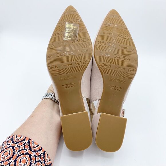 Gadea by Lodi Boston Nude Slingback Pump Suede Leather 39/9 - Picture 6 of 11